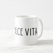 La dolce vita Italiaanse belettering Koffiemok (Voorkant rechts)