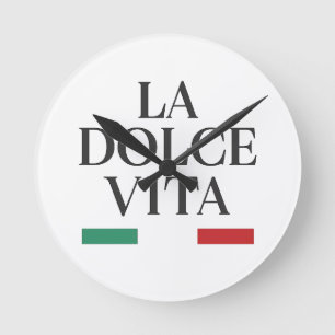 La Dolce Vita Italiaanse wandklok Ronde Klok