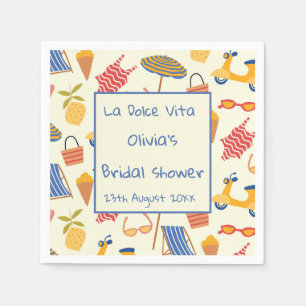 La dolce Vita Italiaanse zomerse strand bruidsdouc Servet
