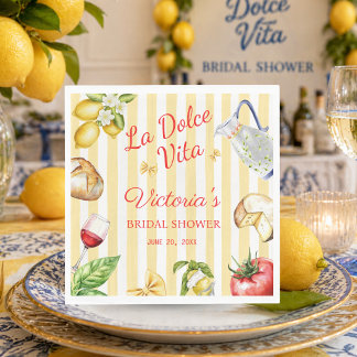 La Dolce Vita Italian Bridal Shower Paper Napkin Servet
