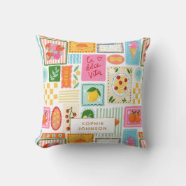 La Dolce Vita Italian French Personalized Colorful Kussen