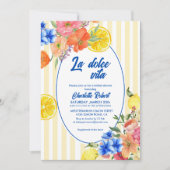 La dolce vita Italian Lemon Summer Vrijgezellenfee Kaart (Voorkant)