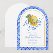 La Dolce Vita Italie Invitation de douche nuptiale (Devant / Derrière)