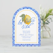 La Dolce Vita Italie Invitation de douche nuptiale (Debout devant)