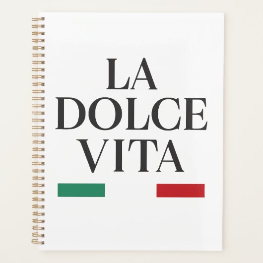 La Dolce Vita Italien Spiral Planner (Devant)