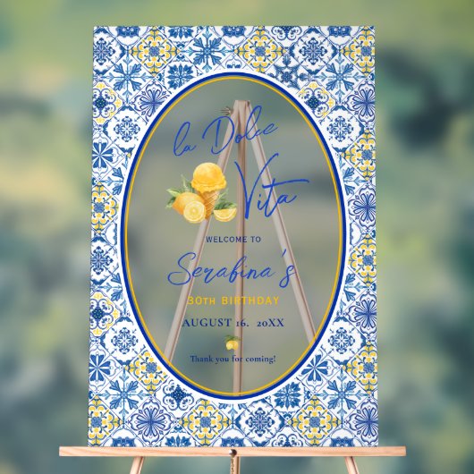 La Dolce Vita Italienne Anniversaire Bienvenue (Neutre)