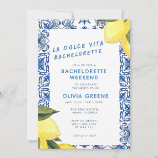 La Dolce Vita Lemon Bachelorette-weekend Kaart