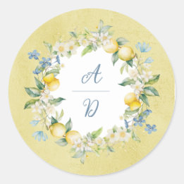 La Dolce Vita Lemon Bloemen Krans Trouwring Sticke Ronde Sticker