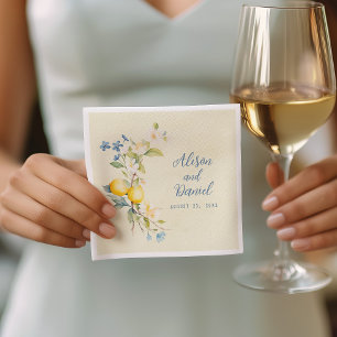 La Dolce Vita Lemon Bloemen Trouwservetten Servet