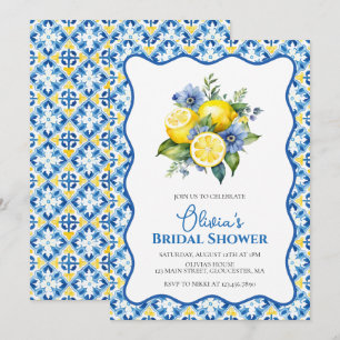 La Dolce Vita Lemon bloemige Bruidsdouche Kaart