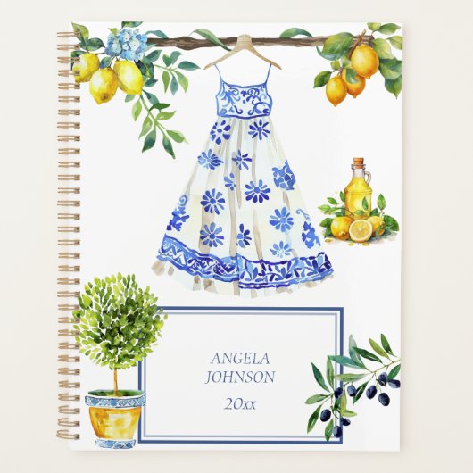 La Dolce Vita Lemon Blue Italië Planner (Voorkant)