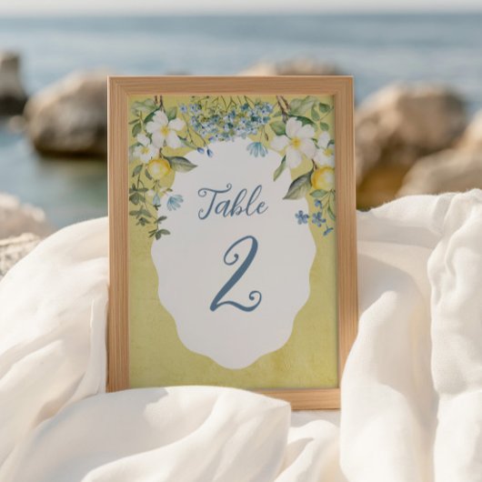 La Dolce Vita Lemon Carte de table Mariage