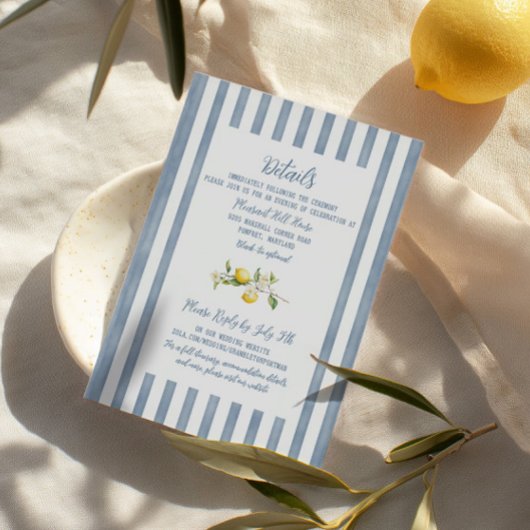 La Dolce Vita Lemon Carte Mariage Floral