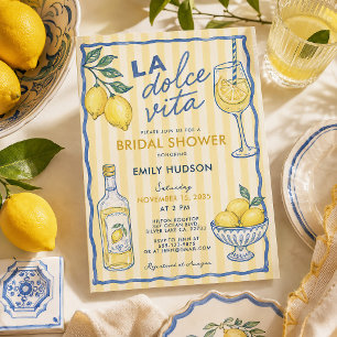 La Dolce Vita Lemon Invitation de Fête de Fiançail