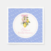 La Dolce Vita Lemon Pink Bow Vrijgezellenfeest Servet (Voorkant)