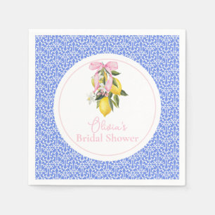 La Dolce Vita Lemon Pink Bow Vrijgezellenfeest Servet