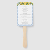 La Dolce Vita - Mediterraan huwelijksprogramma Handwaaier (Achterkant)