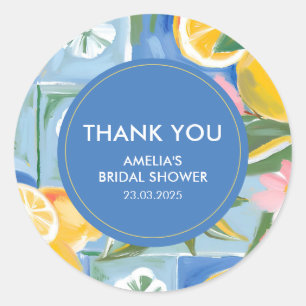 La dolce vita mediterraan Vrijgezellenfeest Ronde Sticker