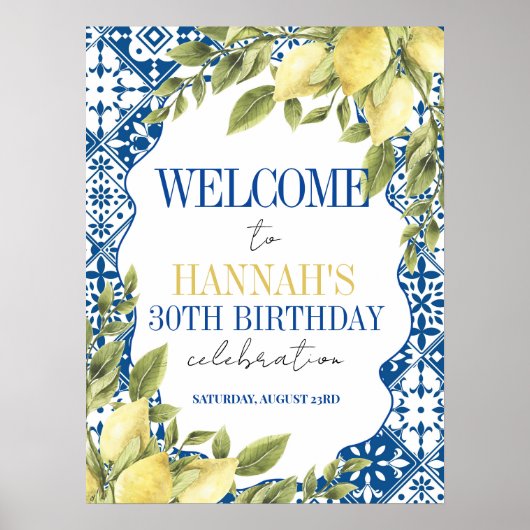 La Dolce Vita Mediterrane Italiaanse citroen verja Poster (Voorkant)