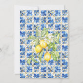 La Dolce Vita Mediterranean Lemon Save the Date Kaart (Achterkant)