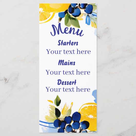 La Dolce Vita Menu mariage (Devant)