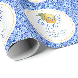 La Dolce Vita Persoonlijke Bruidsdouche Cadeaupapier