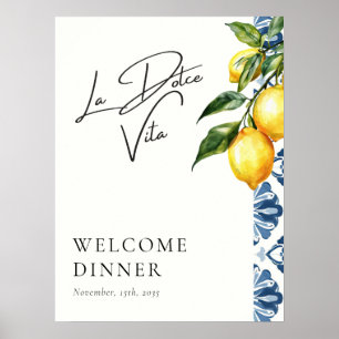 La Dolce Vita Positano Affiche de bienvenue Mariag