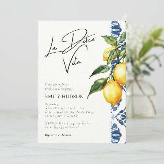 La Dolce Vita Positano Italiaans Vrijgezellenfeest Kaart (Staand voorkant)