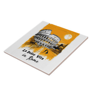 La Dolce Vita - Poster Art Tegeltje