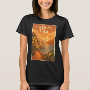 La Dolce Vita – Retro Italiaanse Kust Reisposter T-shirt