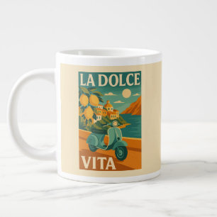 La Dolce Vita – Retro Italiaanse kustreizen Extra Grote Beker