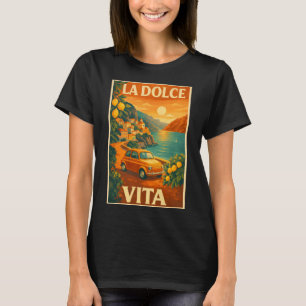 La Dolce Vita – Retro Reisposter Italiaanse Kust T-shirt