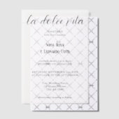 La Dolce Vita Script Elegante Italiaanse bruiloft Vellum Uitnodigingen (Offset (Uitnodiging))