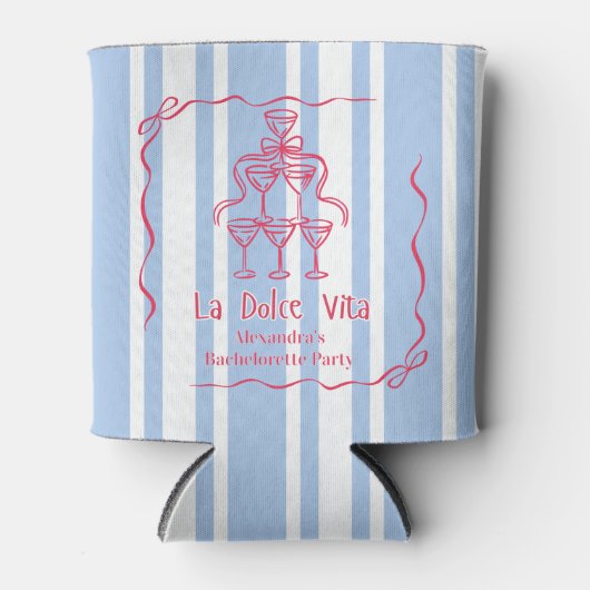 La Dolce Vita vrijgezellenweekend Blikjeskoeler (Voorkant)