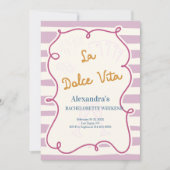 La Dolce Vita vrijgezellenweekend Kaart (Voorkant)