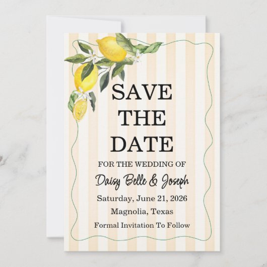 La Dolce Vita Wedding Save The Date (Voorkant)