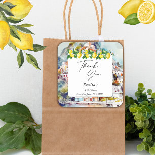 La Dolce Vita Zomer Italiaans Vrijgezellenfeest Vierkante Sticker