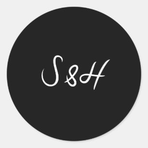 La Dolce Vita Zwart Wit Boho Retro Huwelijk Ronde Sticker