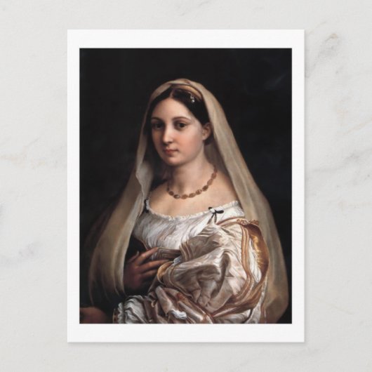 La Donna Velata briefkaart (Voorkant)