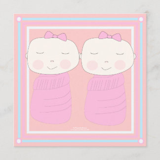 La double la joie ! Invitation jumelle de douche