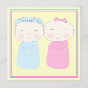 La double la joie !  Invitation jumelle de douche