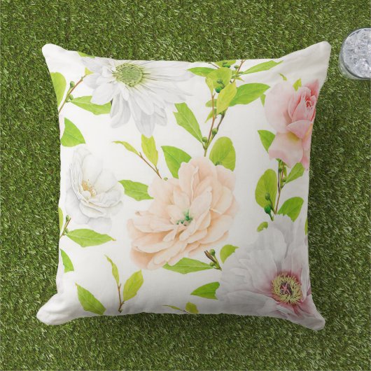 La douce odeur des fleurs Coussin de jet extérieur (Herbe)