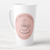 La douce tasse de latte blanche Barista (Angle gauche)