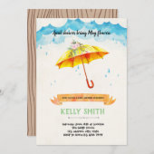 La douche d'avril cuite peut fleur invitation (Devant / Derrière)