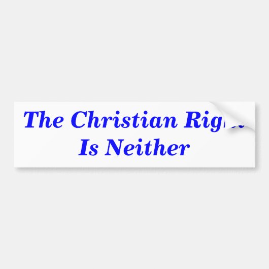 La Droite Chrétienne N'Est Pas Un Sticker De Bumpe (Devant)