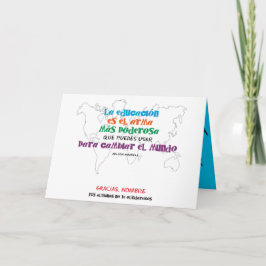 La educación cambia el mundo. 1º dame nombres. kaart