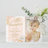 La ?ère invitation d'anniversaire de citrouille (Debout devant)