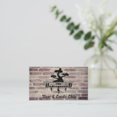 La façade en brique Carte de visite souterraine (Debout devant)