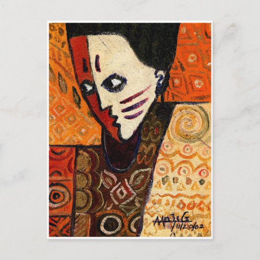 LA FACE DE LA Carte Postale AFRICAINE (Devant)