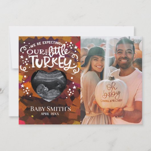 La Faire-part de grossesse de Thanksgiving (Devant)